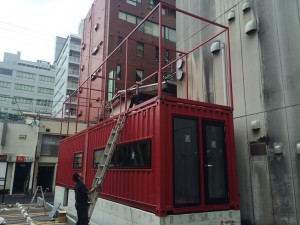 静岡市葵区コンテナ店舗設置完了20171003